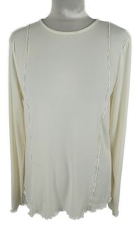 Dámské smetanové žebrované triko H&M