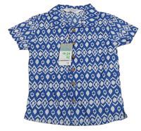 Modro-biela vzorovaná košeľa Primark