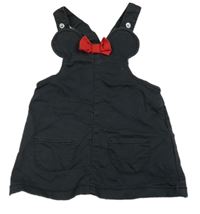 Antracitové riflové šaty s mašlí H&M