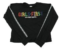 Čierne crop tričko s nápisom C&A