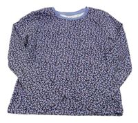 Čierno-modro-ružové vzorované tričko Primark