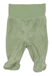 Zelené sametové žebrované polodupky Ergee