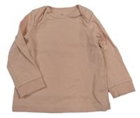 Svetloružové rebrované tričko F&F