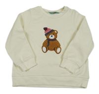 Smotanová mikina s medvěďom Tu