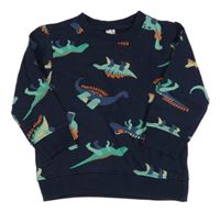 Tmavomodrá mikina s dinosaurami Topolino