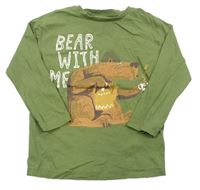 Zelené tričko s medvěďom Tu