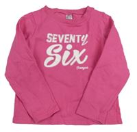 Fuchsiová mikina s nápisom zn. Decathlon