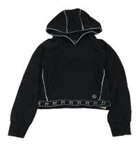 Čierna crop mikina s kapucňou Firetrap