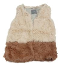 Svetloružová -staroružová kožušinová podšitá vesta Next