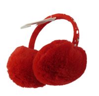 Nové - Červené kožešinové klapky na uši s kamínky Dunnes stores