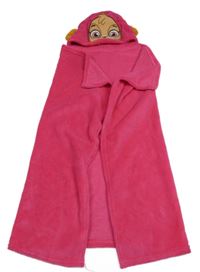 Tmavoružová chlpatá zavinovací deka s kapucí - Skye Nickelodeon