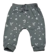 Tmavosivé tepláky s kvietkami George