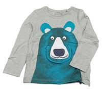 Šedé triko s medvědem C&A