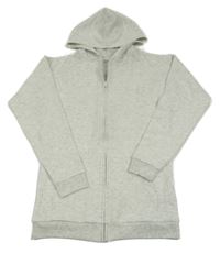 Světlešedá melírovaná propínací mikina s kapucí Primark