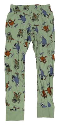 Zelené pyžamové kalhoty s příšerkami Calvin Klein