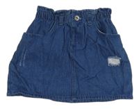 Modrá riflová paper bag sukně 