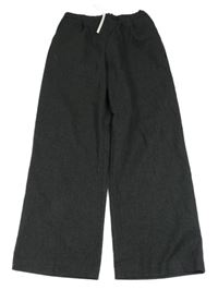 Tmavosivé široké nohavice Zara