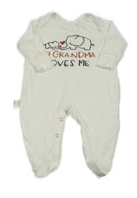 Biela overal s nápisom a slonom