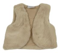 Béžová kožušinová podšitá vesta Topomini