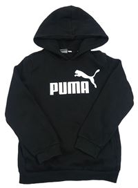 Černá mikina s logem a kapucí Puma