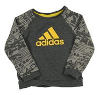 Sivá mikina s logom Adidas