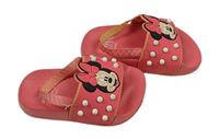 Korálové gumové pantofle s Minnií Disney vel. 22