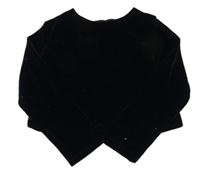 Čierne zamatové crop tričko St. Bernard