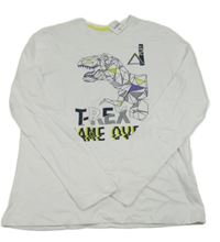 Nové - Bílé triko s dinosaurem Terranova