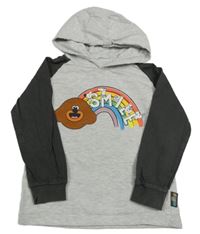 Sivo-tmavosivá mikina s Hej, Hafí s kapucňou George