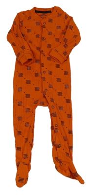 Oranžový rebrovaný overal so vzorom Lupilu