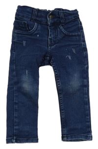 Tmavomodré rifle s prošoupáním 