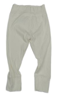 Biele rebrované tepláky Primark