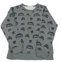 Sivá mikina s autami H&M