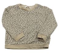 Béžovo-čierna vzorovaná mikina M&S