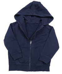 Tmavomodrá prepínaci mikina s kapucňou George