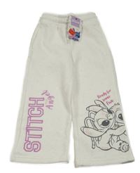 Nové - Smetanovo-barevné melírované volné tepláky se Stitchem Primark