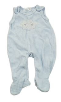 Světlemodré sametové dupačky s mráčkem Ergee