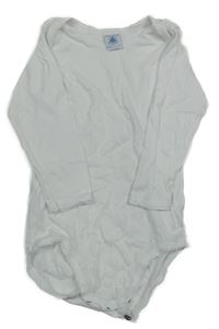 Biele rebrované body Petit Bateau