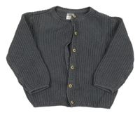 Tmavosivý rebrovaný prepínaci sveter H&M