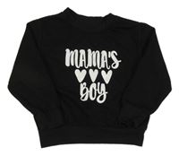 Čierna mikina s nápisom