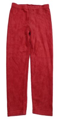 Červené rebrované zamatové legíny George