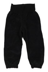 Černé manšestrové cuff kalhoty