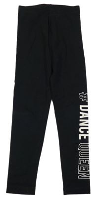 Čierne legíny s nápisom