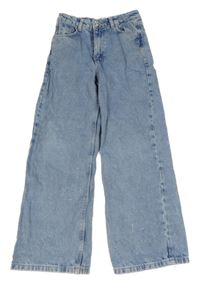 Svetlomodré široké rifle s hviezdičkami Denim