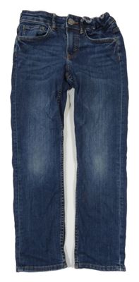 Tmavomodré slim fit rifle H&M
