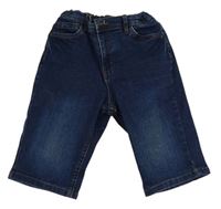 Tmavomodré skinny teplákové riflové kraťasy Denim Co.