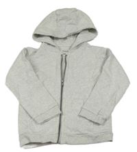 Svetlosivá melírovaná propinací mikina s kapucňou zn. M&S