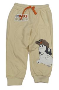 Nové - svetlobéžové tepláky s medvedíkmi a pandou - We Bare Bears PEPCO