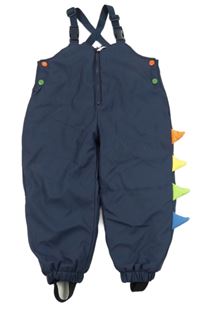 Tmavomodré nepromokavé laclové zateplené kalhoty s barevnými ostny Nutmeg