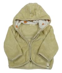 Béžová plyšová bunda s kapucňou Kuniboo